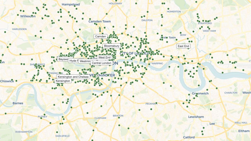 most hotel rooms london